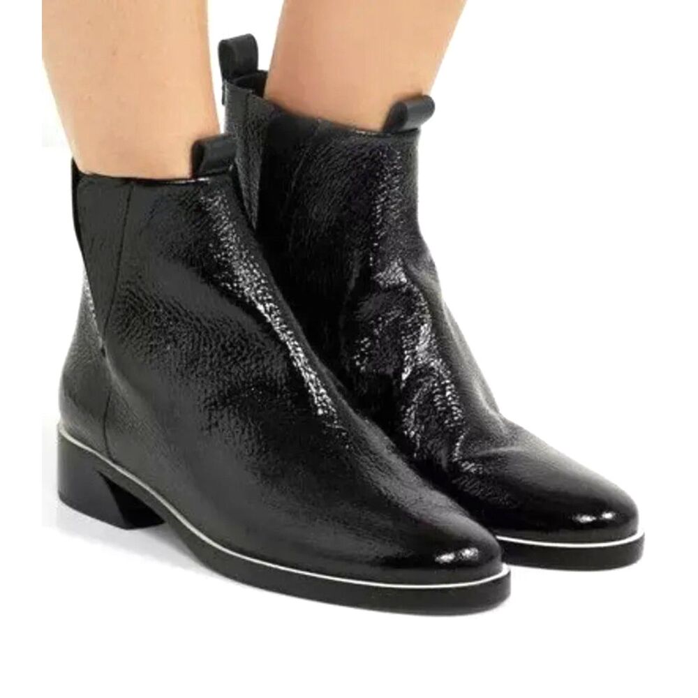 EC Mercedes Castillo Xandra patent Leather Chelsea ankle boots size 7.5 uk 37.5
